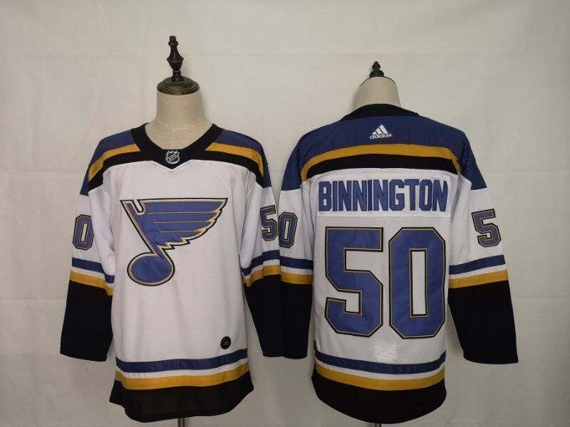 St Louis Blues White #50 BINNINGTON NHL Jersey
