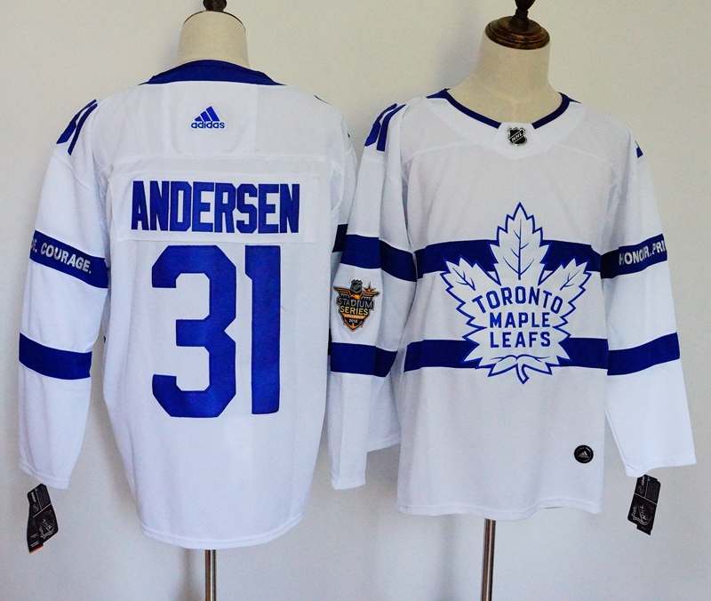 Toronto Maple Leafs White #31 ANDERSEN NHL Jersey 02