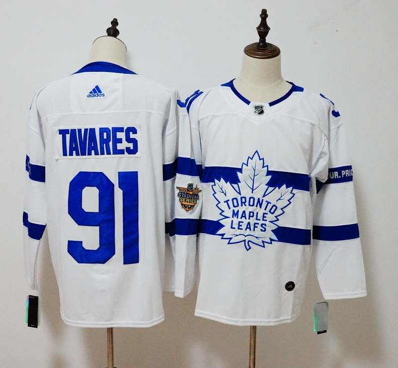 Toronto Maple Leafs White #91 TAVARES NHL Jersey 02