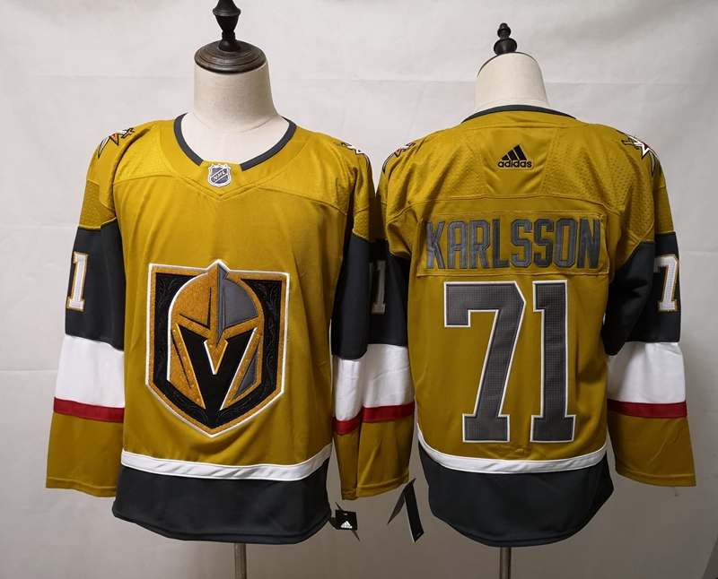 Vegas Golden Knights Golden #71 KARLSSON NHL Jersey