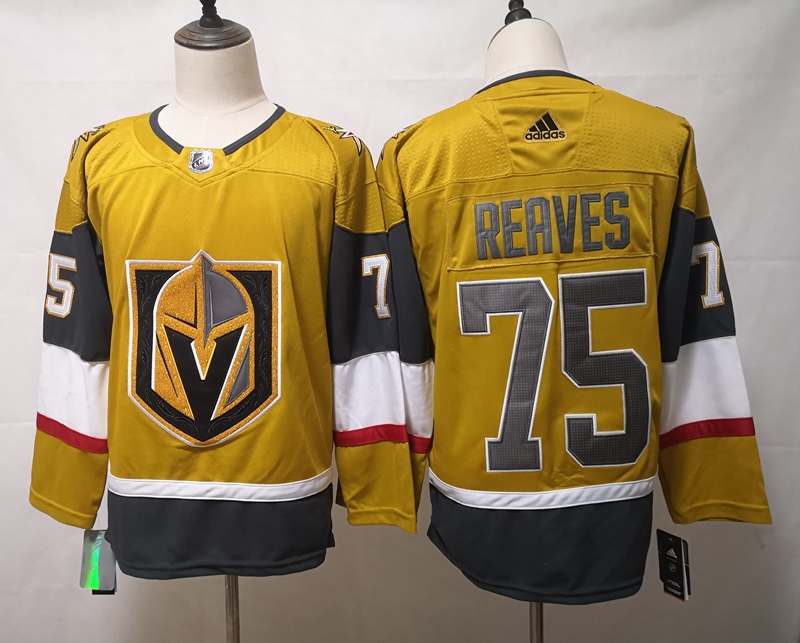 Vegas Golden Knights Golden #75 REAVES NHL Jersey