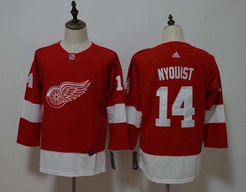 Detroit Red Wings #14 NYQUIST Red Women NHL Jersey