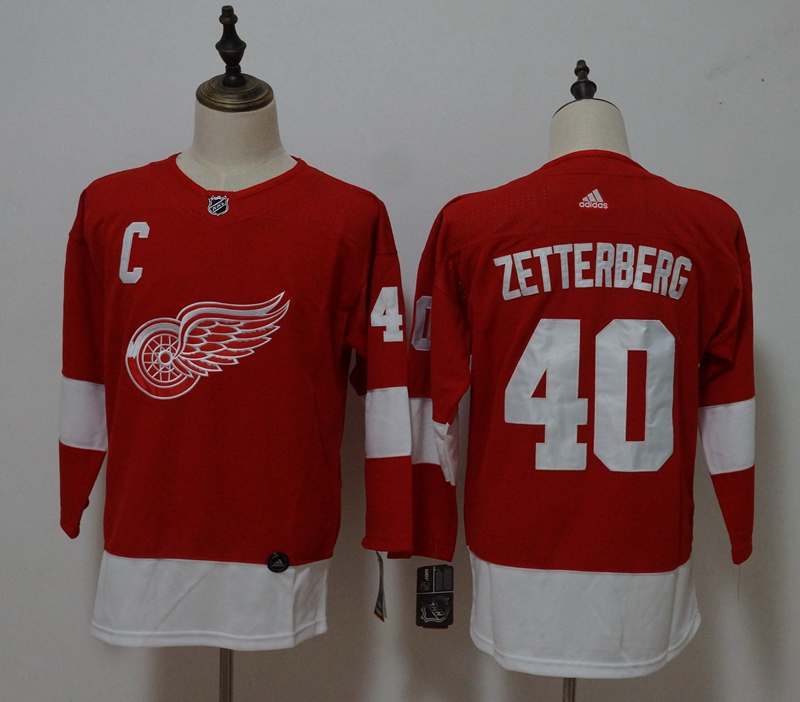 Detroit Red Wings #40 ZETTERBERG Red Women NHL Jersey
