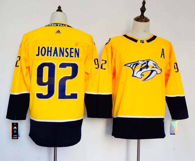 Nashville Predators #92 JOHANSEN Yellow Women NHL Jersey
