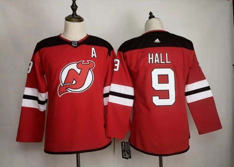 New Jersey Devils #9 HALL Red Women NHL Jersey