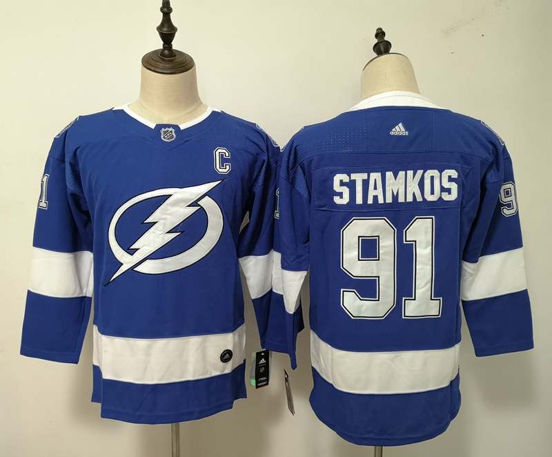 Tampa Bay Lightning #91 STAMKOS Blue Women NHL Jersey