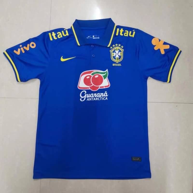 AAA Quality Brazil 2022 Blue Polo Soccer T-Shirt