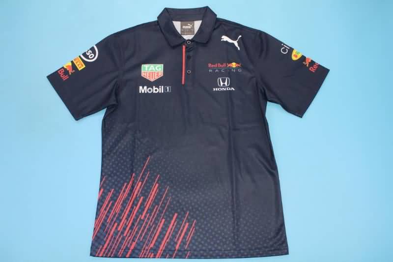 AAA Quality Red Bull 2021 Dark Blue Polo Soccer T-Shirt 02