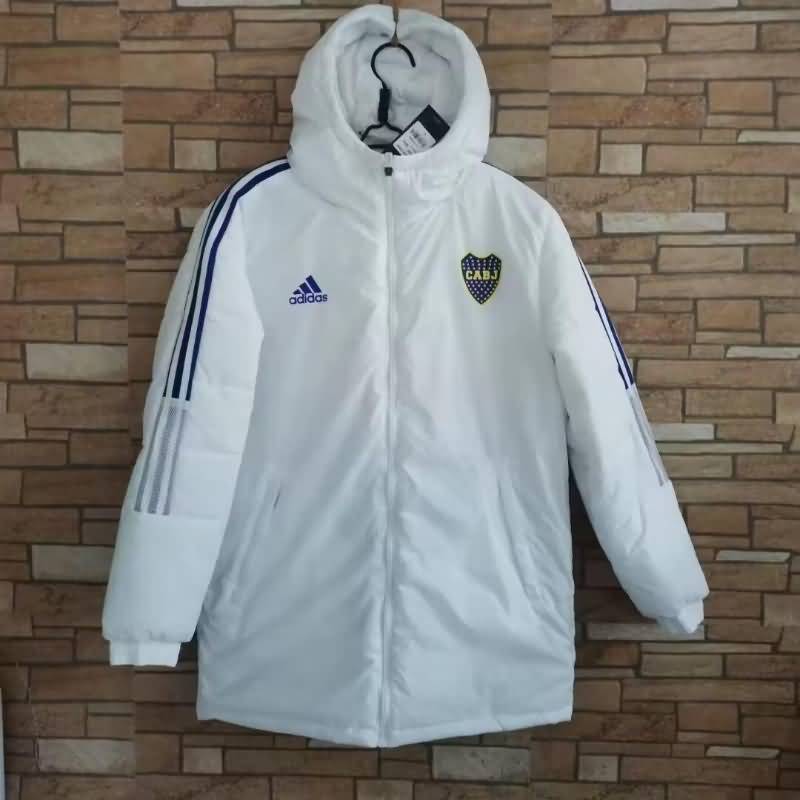 AAA Quality Boca Juniors 22/23 White Soccer Cotton Coat
