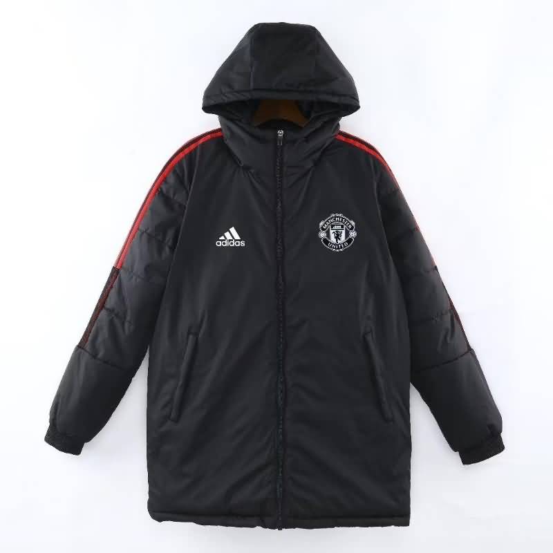 AAA Quality Manchester United 2022 Black Soccer Cotton Coat