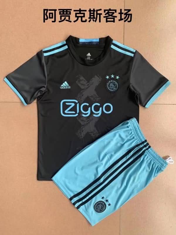 Kids Ajax 2016/17 Away Soccer Jersey And Shorts