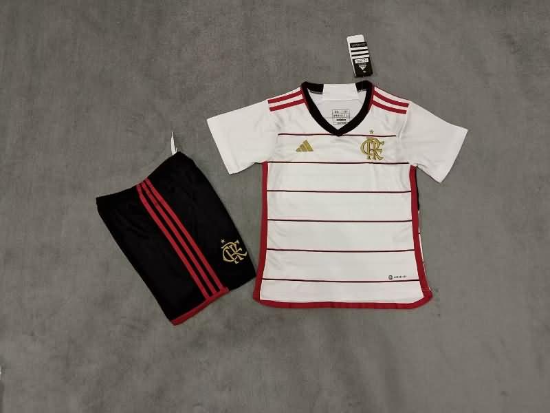 Kids Flamengo 2023 Away Soccer Jersey And Shorts