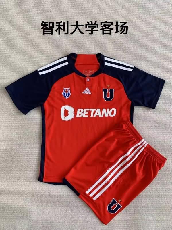 Kids Universidad Chile 2023 Away Soccer Jersey And Shorts