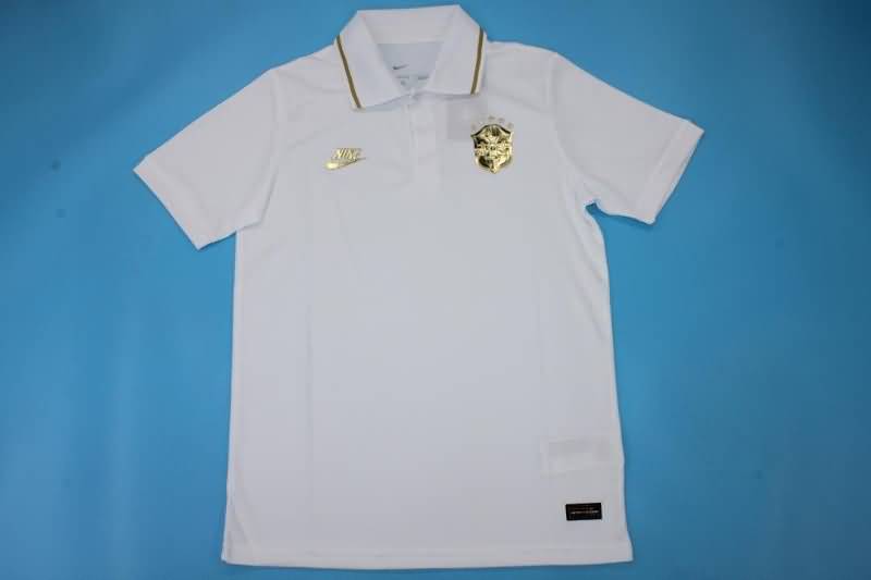 AAA Quality Brazil 2022 White Polo Soccer T-Shirt 03
