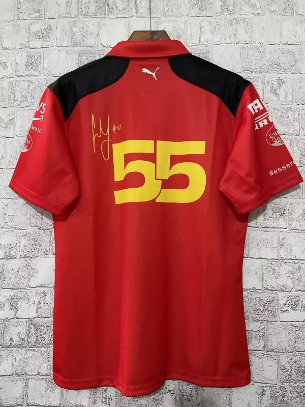 AAA Quality Ferrari 2023 Red Polo Soccer T-Shirt 02