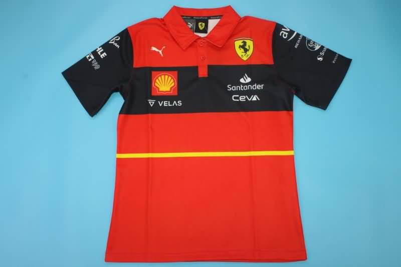 AAA Quality Ferrari 2022 Red Polo Soccer T-Shirt 04