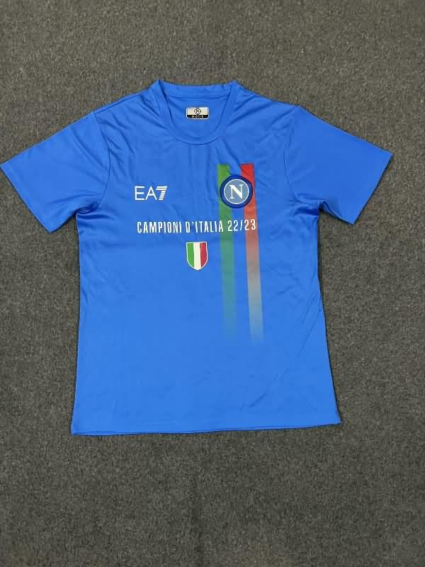 AAA Quality Napoli 2023 Champion Blue Polo Soccer T-Shirt