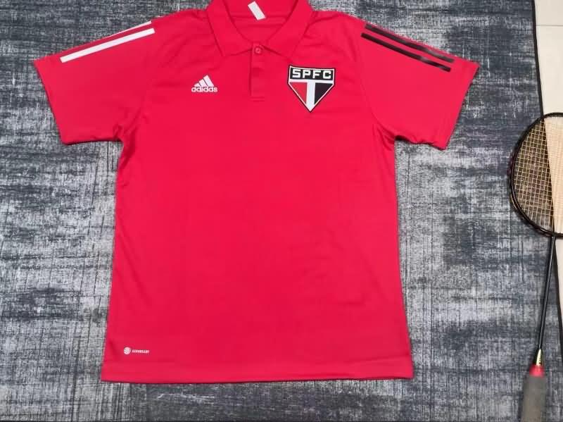 AAA Quality Sao Paulo 2023 Red Polo Soccer T-Shirt