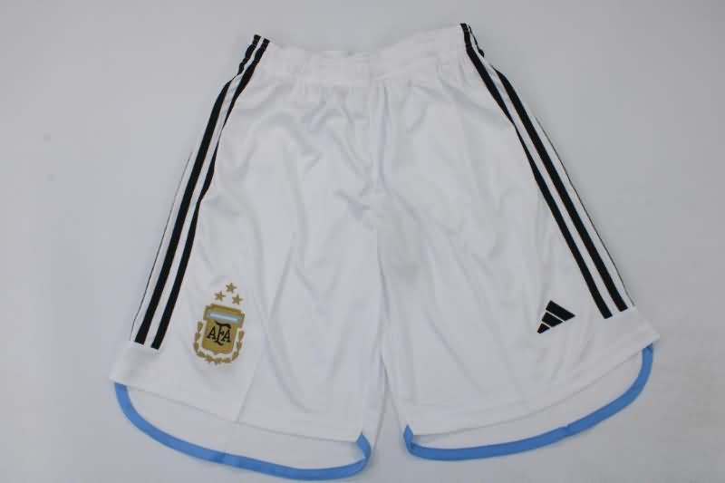 AAA Quality Argentina 2022 White 3 Stars Soccer Shorts