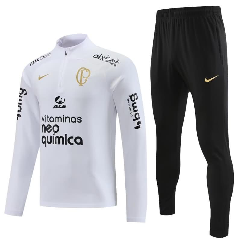 AAA Quality Corinthians 2023 White Soccer Tracksuit 03