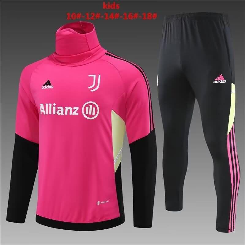 Kids AAA Quality Juventus 22/23 Pink Soccer Tracksuit 02