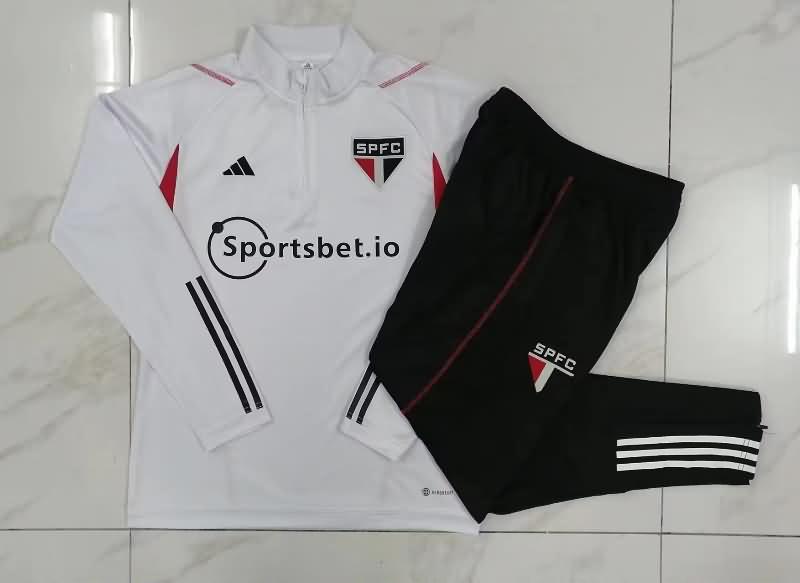 AAA Quality Sao Paulo 2023 White Soccer Tracksuit 02