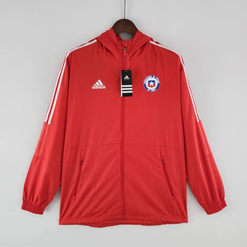 AAA Quality Chile 22/23 Red Soccer Windbreaker