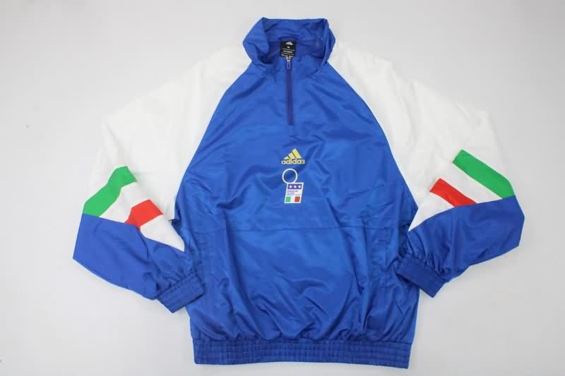 AAA Quality Italy 2023 Blue Soccer Windbreaker