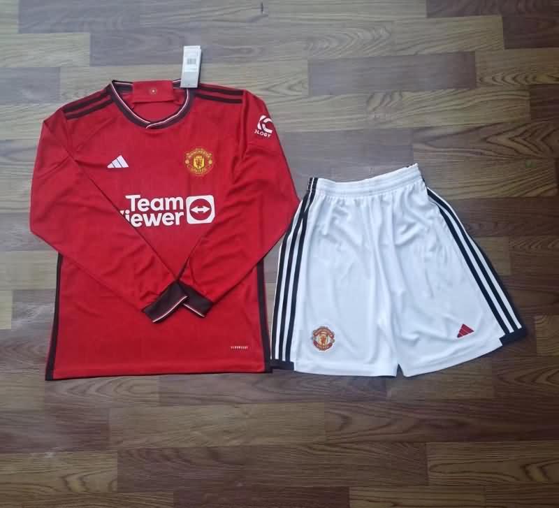 Manchester United 23/24 Home Long Sleeve Soccer Jersey