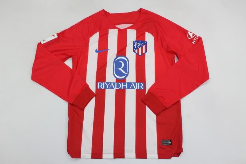 AAA Quality Atletico Madrid 23/24 Home Long Sleeve Soccer Jersey