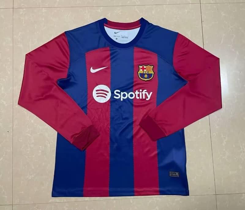 AAA Quality Barcelona 23/24 Home Long Sleeve Soccer Jersey