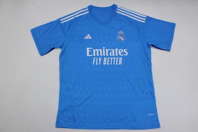 AAA Quality Real Madrid 23/24 Goalkeeper Blue Soccer Jersey