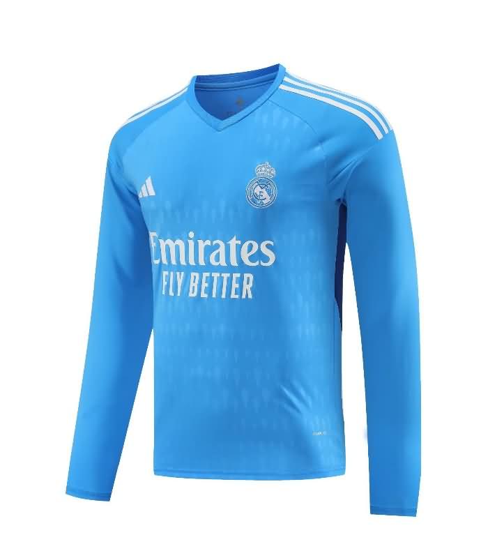 AAA Quality Real Madrid 23/24 Goalkeeper Blue Long Sleeve Soccer Jersey