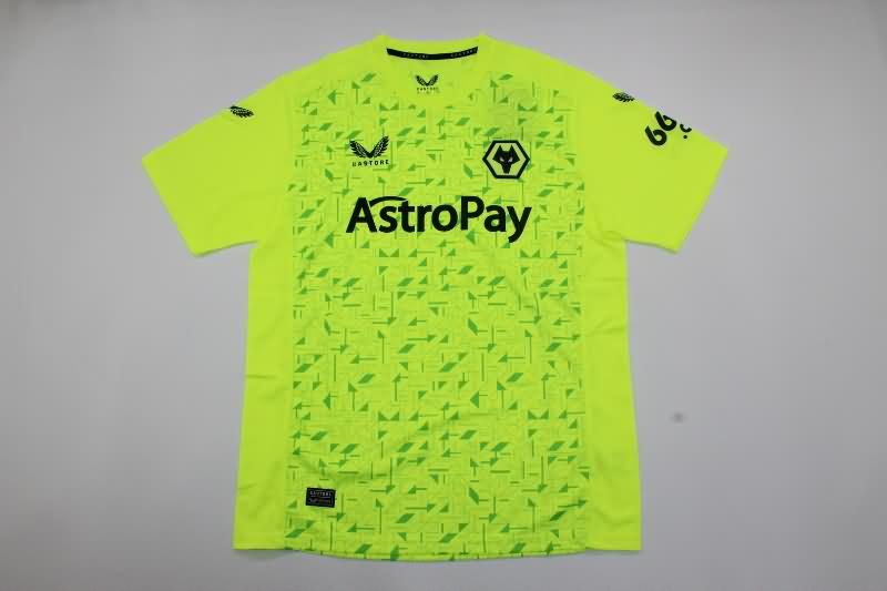 AAA Quality Wolves 23/24 Goalkeeper Green Soccer Jersey
