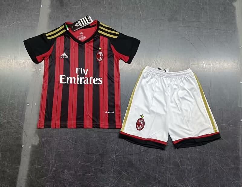 Kids AC Milan 2013/14 Home Soccer Jersey And Shorts