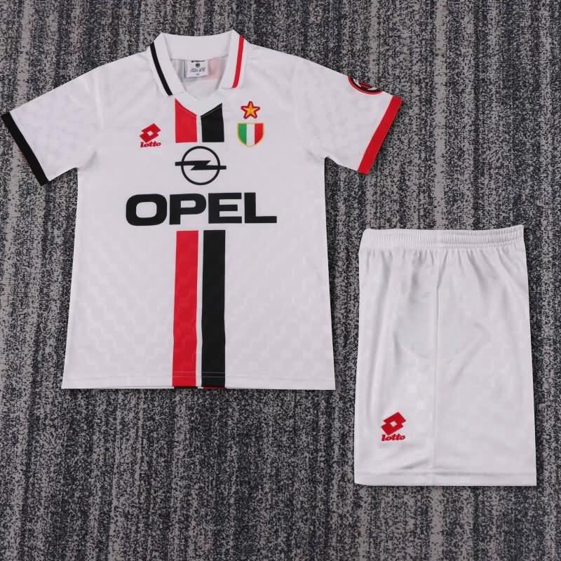 Kids AC Milan 1996/97 Away Soccer Jersey And Shorts