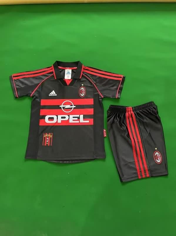 Kids AC Milan 1998/99 Third Soccer Jersey And Shorts