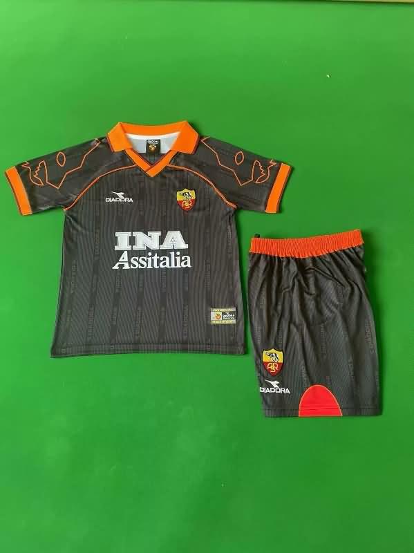 Kids AS Roma 1999/00 Third Soccer Jersey And Shorts