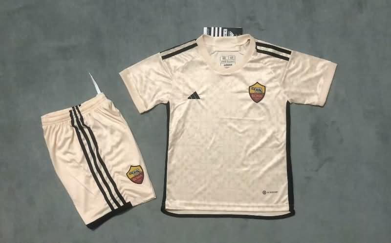 Kids AS Roma 23/24 Away Soccer Jersey And Shorts