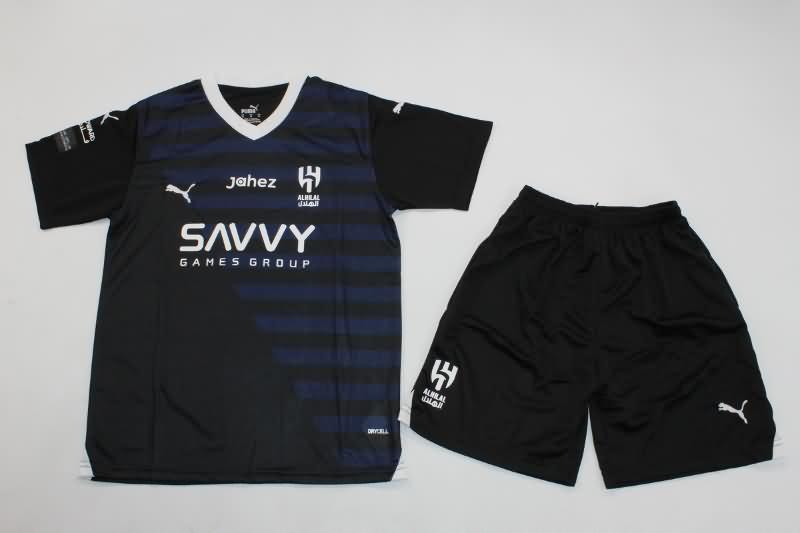 Kids Al Hilal 23/24 Third Soccer Jersey And Shorts