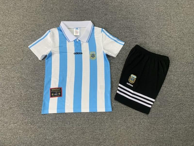 Kids Argentina 1994 Home Soccer Jersey And Shorts