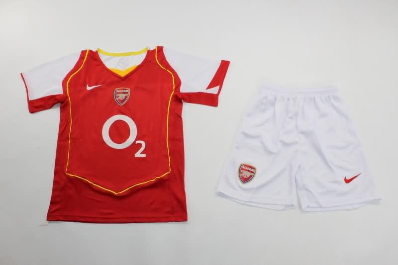 Kids Arsenal 2004/05 Home Soccer Jersey And Shorts