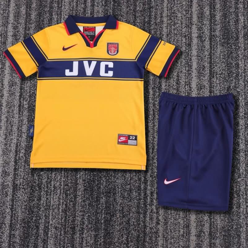 Kids Arsenal 1997/98 Away Soccer Jersey And Shorts