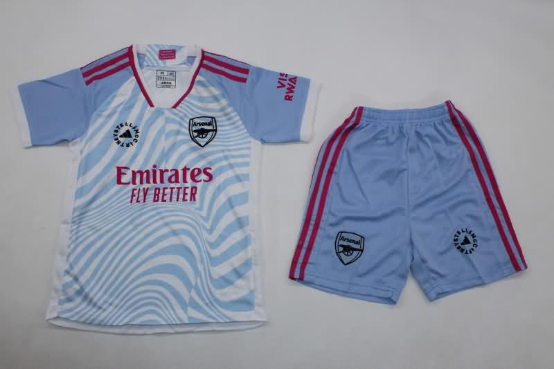 Kids Arsenal 23/24 Away Female Soccer Jersey And Shorts