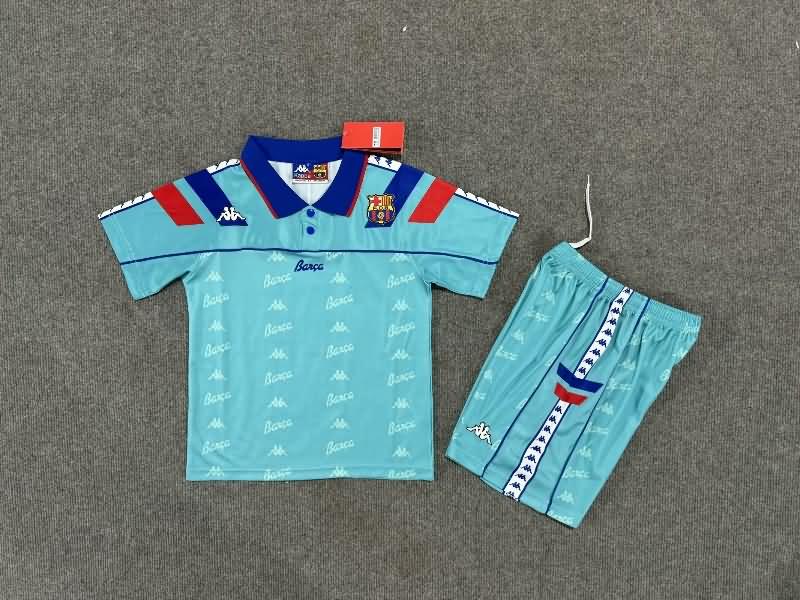 Kids Barcelona 1992/95 Away Soccer Jersey And Shorts