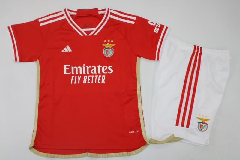 Kids Benfica 23/24 Home Soccer Jersey And Shorts