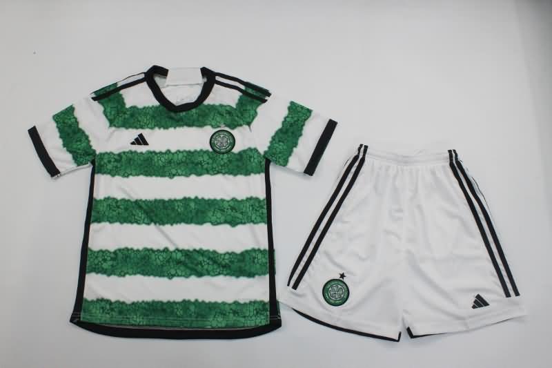 Kids Celtic 23/24 Home Soccer Jersey And Shorts