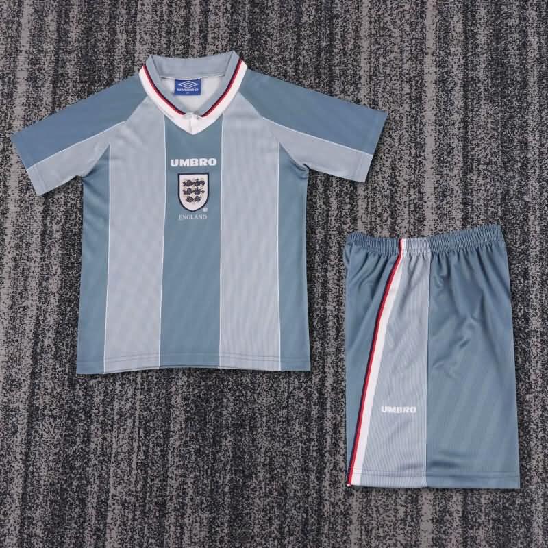 Kids England 1996 Away Soccer Jersey And Shorts