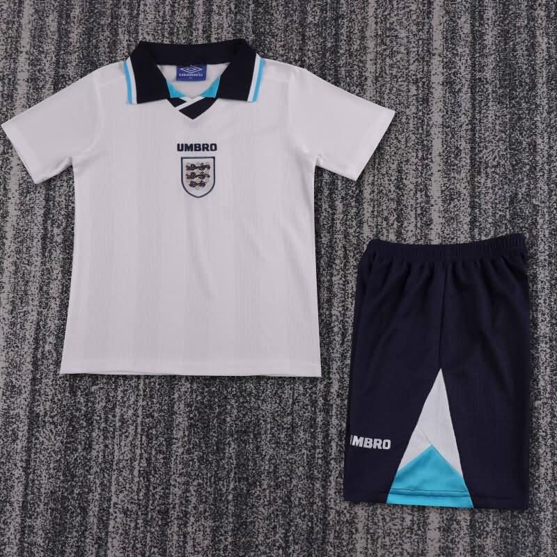 Kids England 1996 Home Soccer Jersey And Shorts