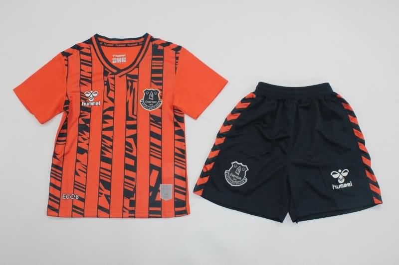 Kids Everton 23/24 Away Soccer Jersey And Shorts